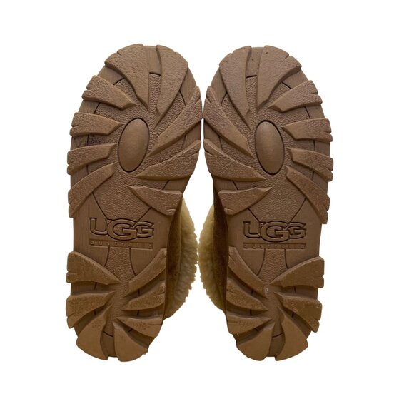 UGG Women’s Chestnut Suede Sheepskin-Lined Short Slip-On Winter Boots Size 9 - Picture 9 of 11